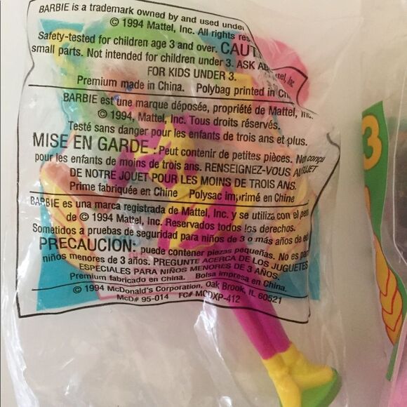 McDonald's Happy Meal Toy 1994 Butterfly Princess Teresa Dance Moves Barbie - Picture 4 of 5